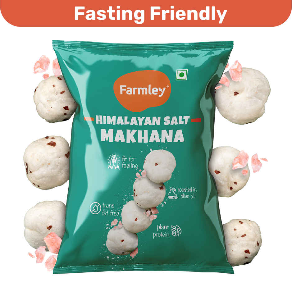 Farmley Himalayan Salted Makhana Roasted In Olive Oil Healthy Snacks