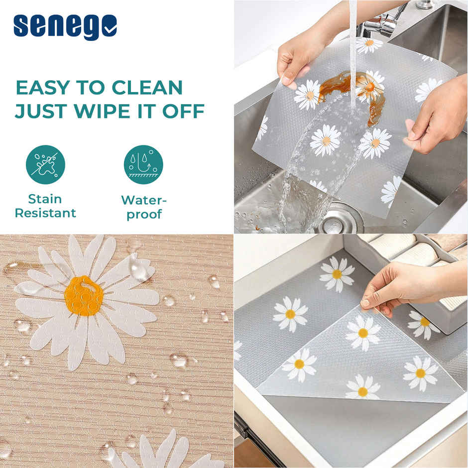Senego Anti Slip Mat 3m Petal Print Shelf Drawer Liner | EVA, BPA Free