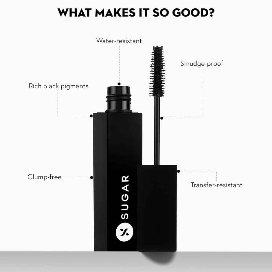 SUGAR Cosmetics Blacklash Volumizing Mascara | 01 Black Up