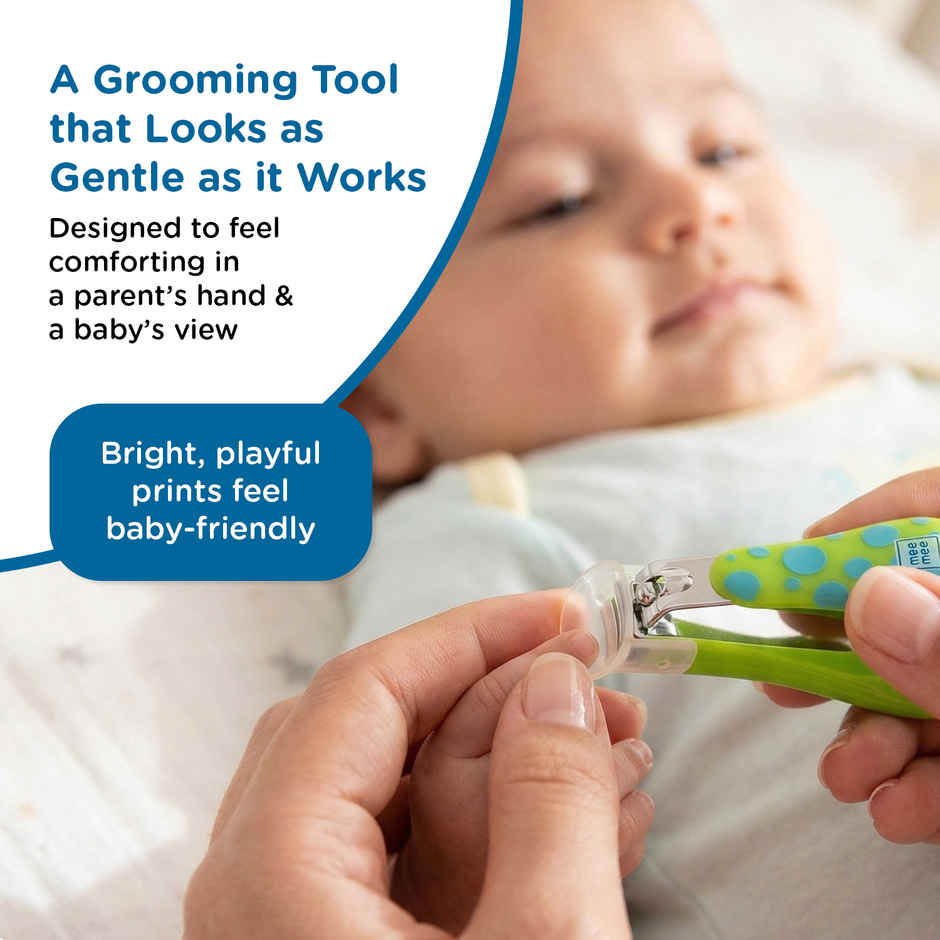 Mee Mee Protective Baby Nail Clipper/Cutter with Skin Guard (Green)