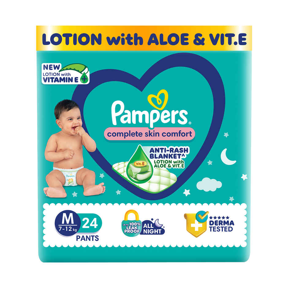 Pampers All Round Protection Baby Diapers | Pant Style | M | 24 pcs