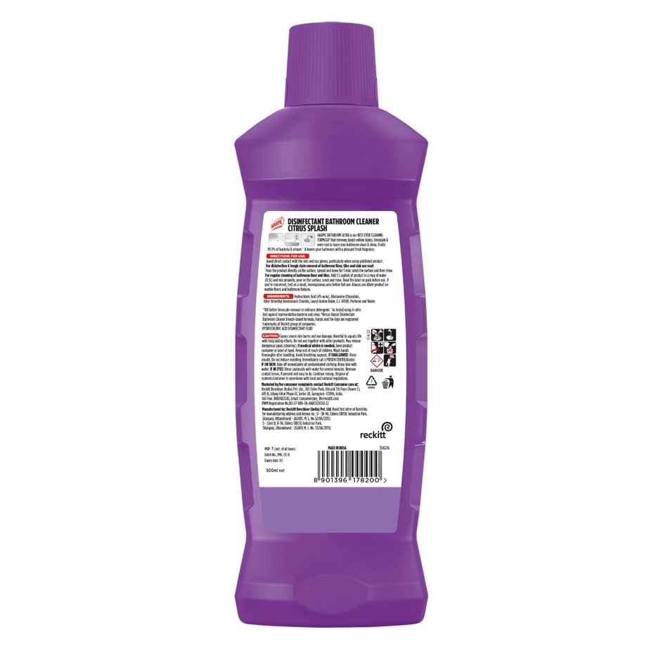 Harpic Original Toilet Cleaner Liquid (600ml) & Harpic Bathroom Ultra 10X Tough Stain Remover Citrus (500ml) Combo