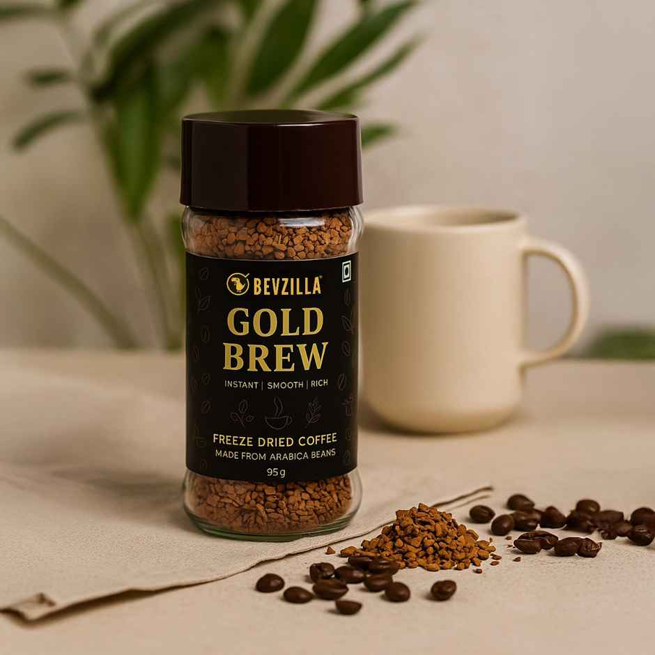Bevzilla Gold Brew Freeze Dried Instant Smooth Rich Coffee Powder