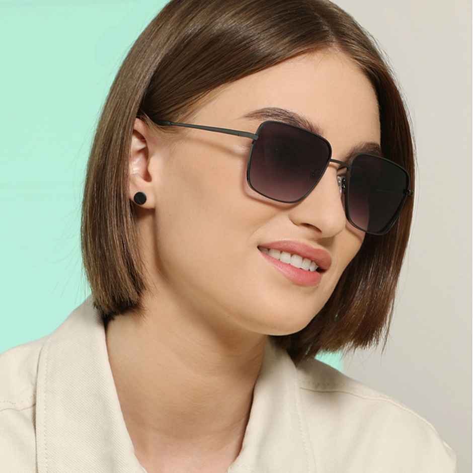 John Jacobs By Lenskart | Premium Polarized Sunglasses | Square | Medium-139mm | Gunmetal-Grey