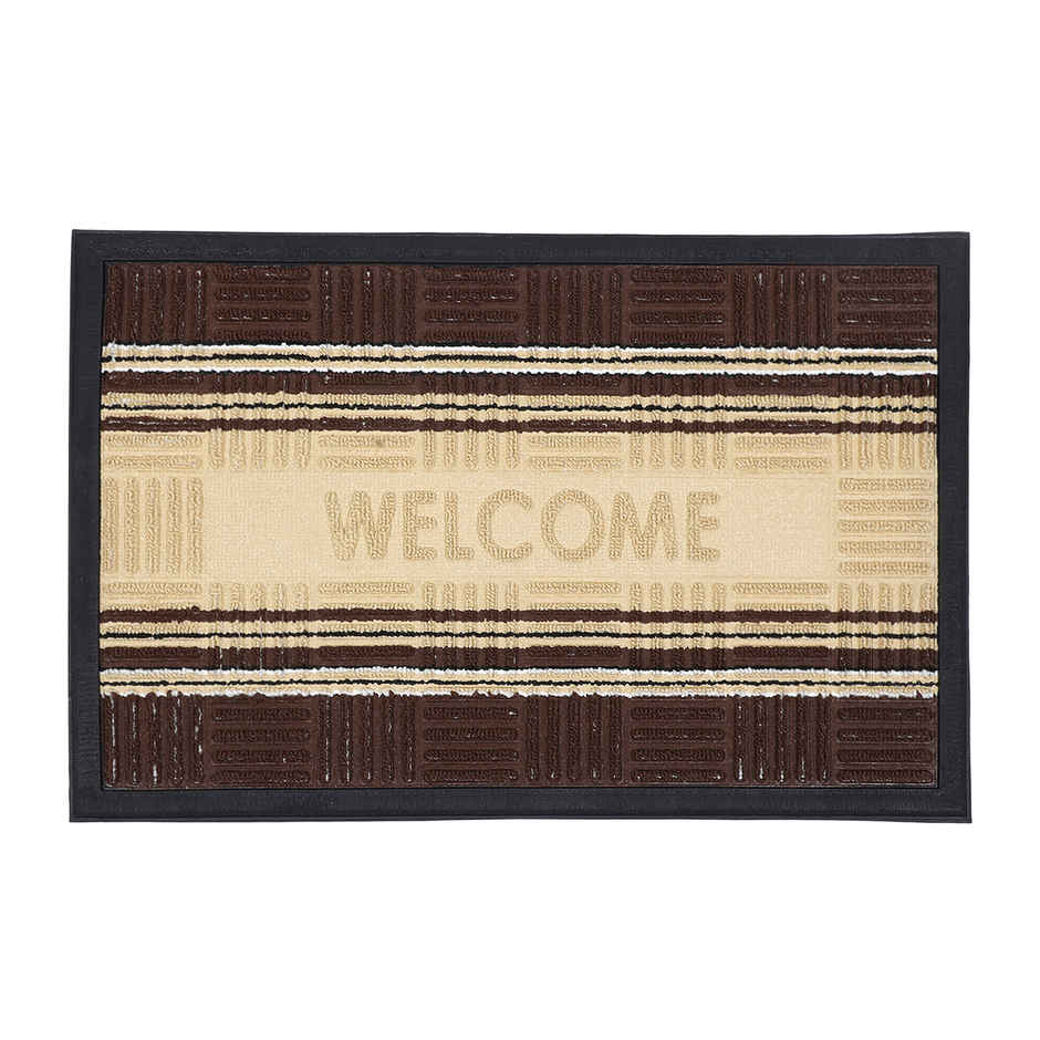 Status New Rubber Border Mat 38 Cm x 58 Cm - Brown