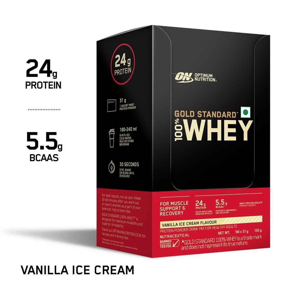 Optimum Nutrition (On) Gold Standard Whey Protein | Vanilla Ice Cream