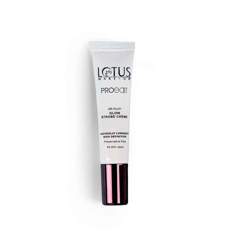 Lotus Make-Up Proedit Silk Touch Glow Strobe Moisturizer Cream Pink Vitamin E Dewy Finish