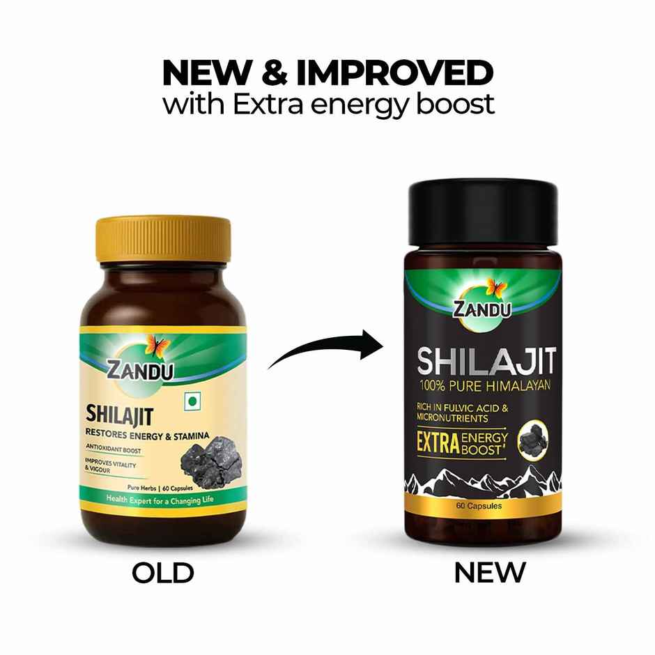 Zandu Shilajit Pure Herbs Himalayan Shilajit, Boosts Immunity, Strength and Stamina