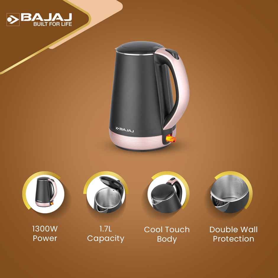 Bajaj KTP 1.7 Ltr Electric Kettle,Gold