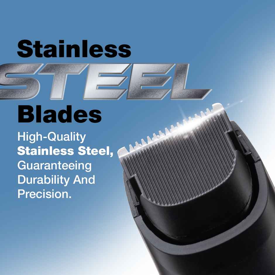 Vega Power Lite Beard Trimmer for Men with 90 mins Runtime, 2 Comb Attachment, USB Type C (VHTH-38)