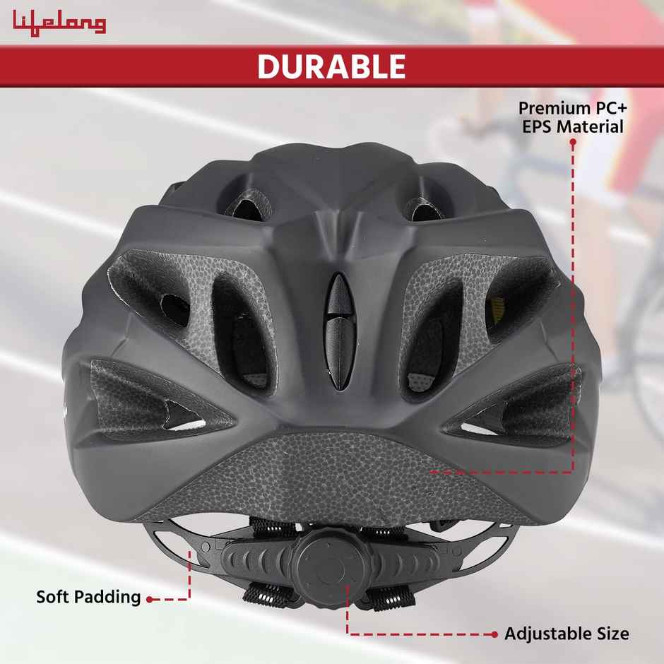 Lifelong Adjustable Cycling Helmet with Detachable Visor Light Weight Mountain Bike Cycle Helmet