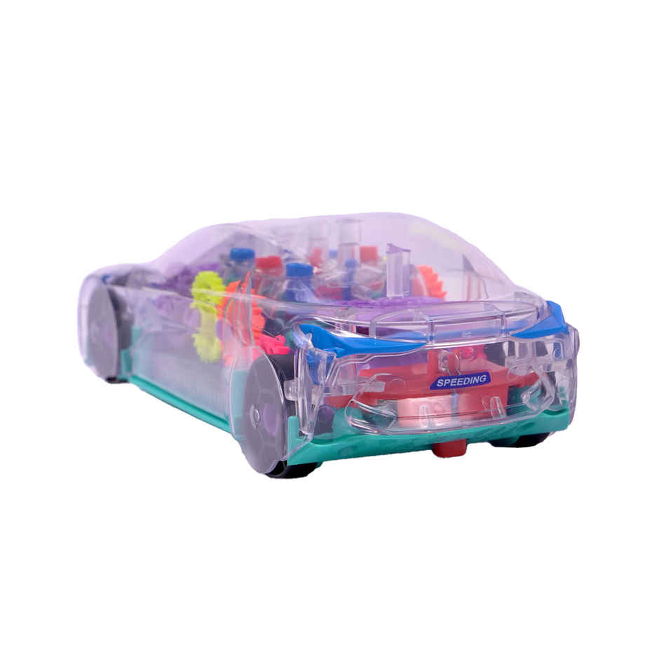 Rotating Transparent Toy, Flashing Lights, Kids' Toy, Interactive Play, Colorful Lights, Battery Operated, Fun for Children, Educational Toy, Motor Skills Development.