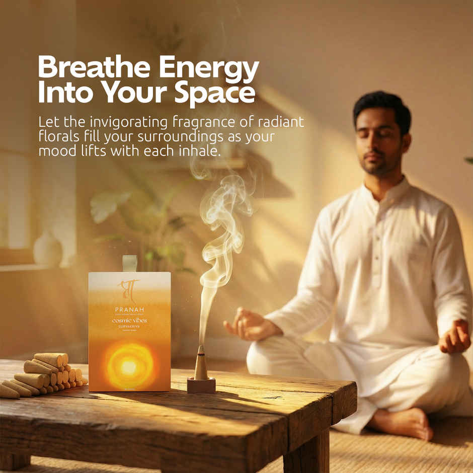 Pranah Cosmic Vibes | Suryakriya | Incense Cones | 25 Cones