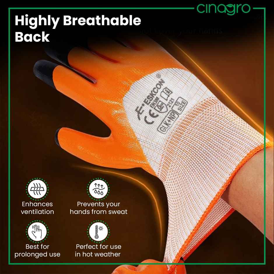 Cinagro Garden Gloves - Reusable & Durable Gloves for Gardening, Planting & Yard Work