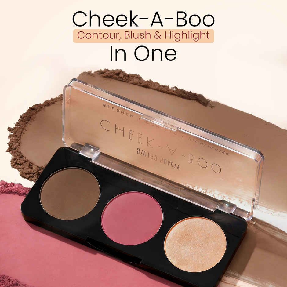 Swiss Beauty Cheek-A-Boo 3 In One Blusher Contour And Highlighter | 3
