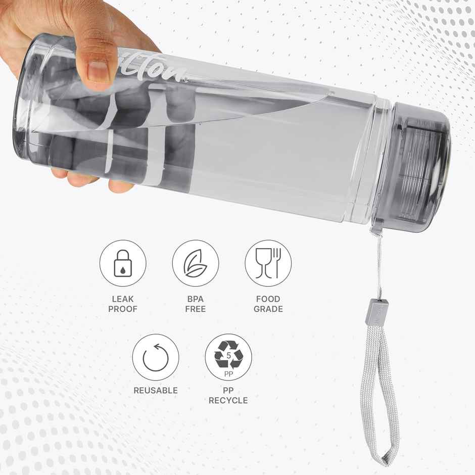 Milton Hector 1000 Pet Water Bottle | 1 Litre | Grey