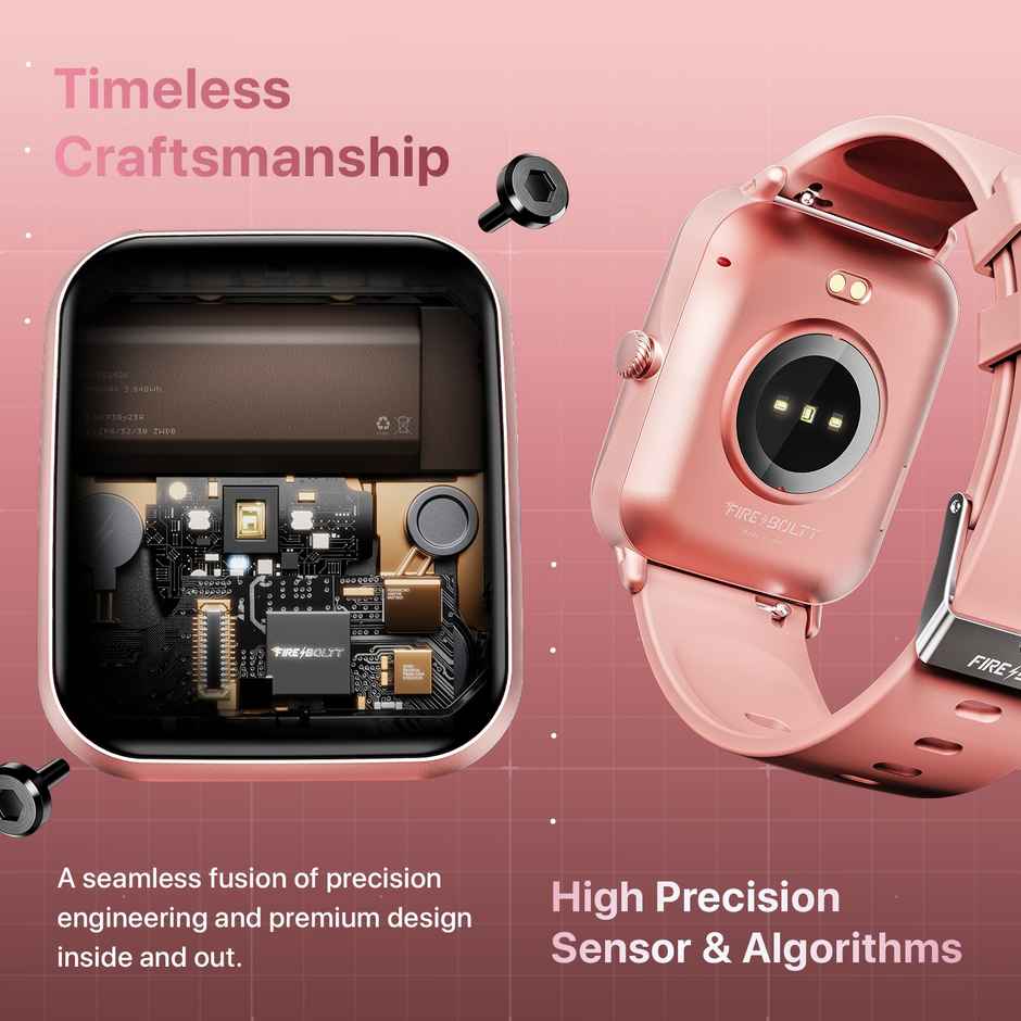 Fire-Boltt Ninja Call Pro Plus | 1.83" Display | BT Calling | Women's Edition - Pink