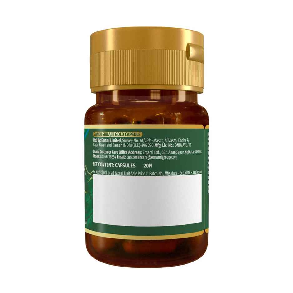 Zandu Shilajit Gold plus With 24K Gold and 100% Pure Himalayan Shilajit + 9 Powerful Herbs