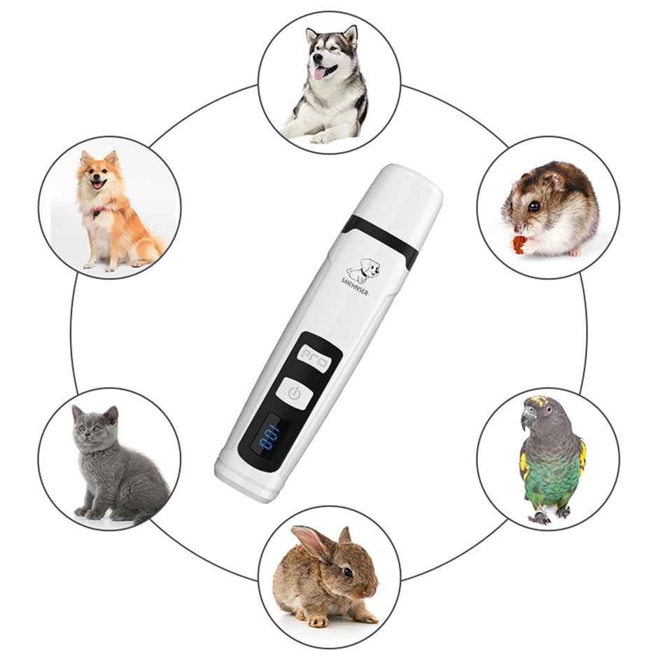 Petcrux Professional Electric Dog Nail Grinder Trimmer For Cat & Dog