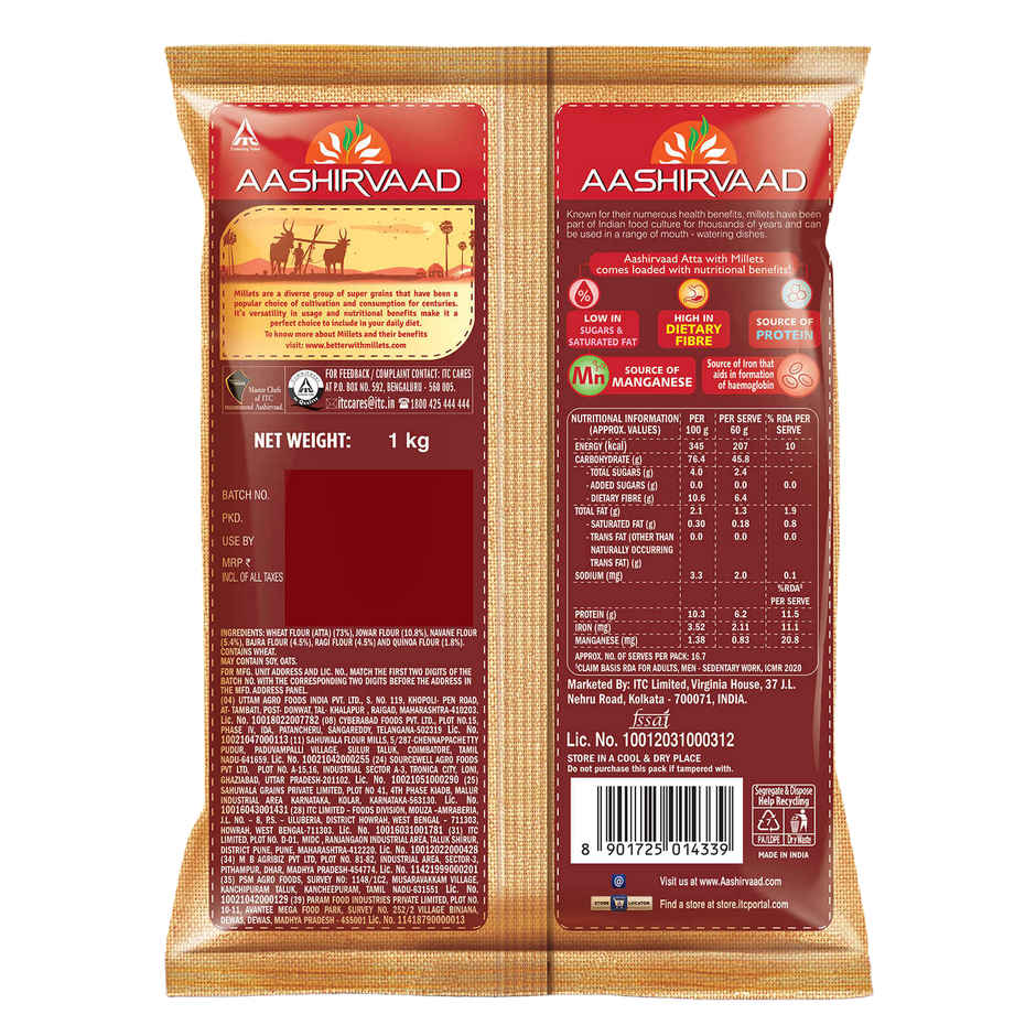 Aashirvaad Atta With Millets For Daily Nutrition | Power Of 5 Grains