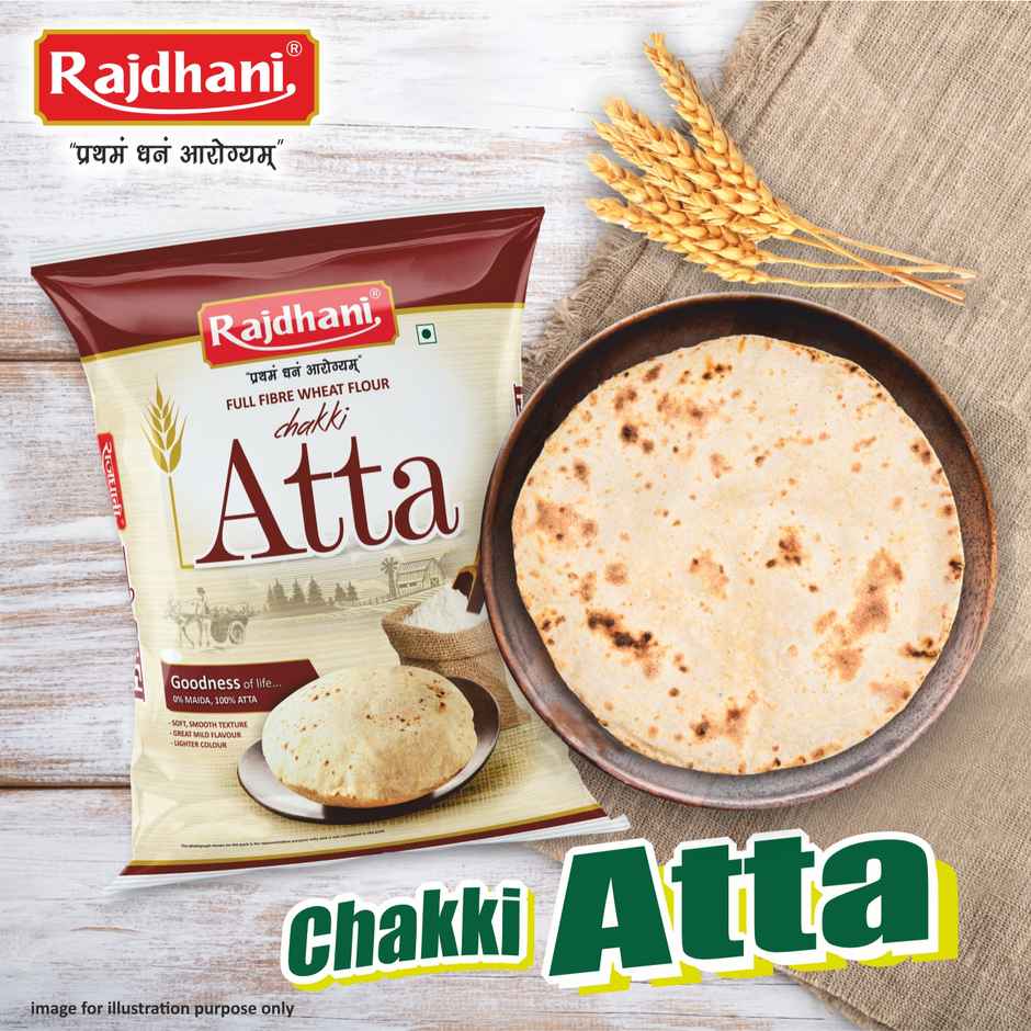 Rajdhani Chakki Fresh Atta | 100% Atta, 0% Maida