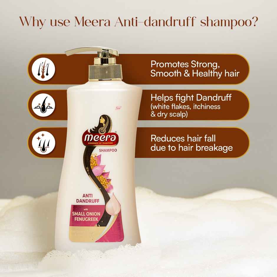 Meera Anti Dandruff Shampoo With Small Onion and Fenugreek