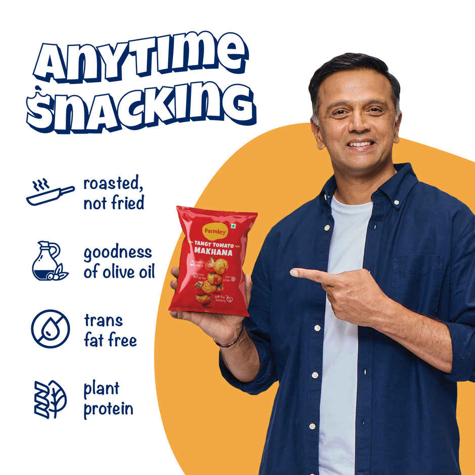 Farmley Tangy Tomato Makhana Roasted In Olive Oil Healthy Snacks