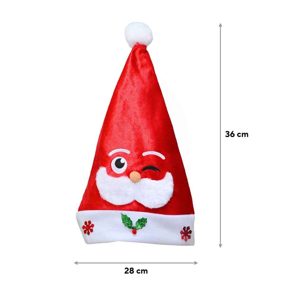 Christmas Santa Hat with Winking Face | Picfest