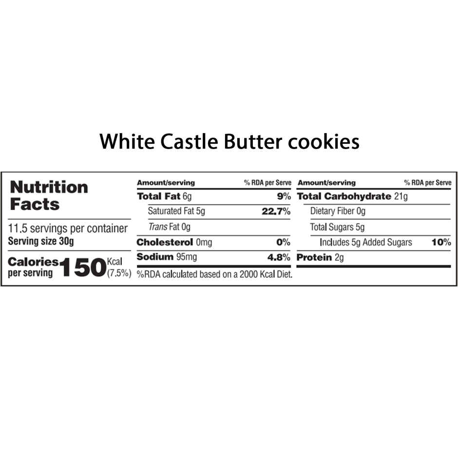 White Castle Butter Cookies