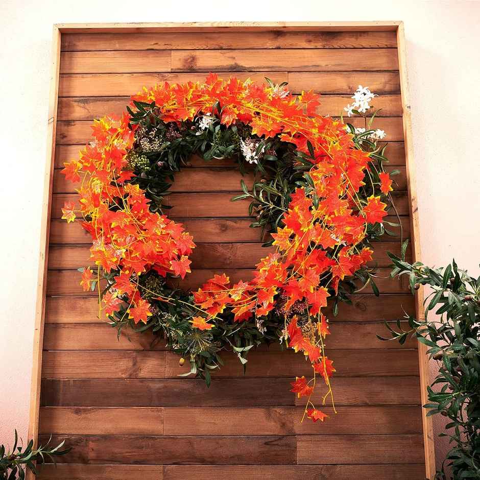 Tied Ribbons Set Of 6 Artificial Money Plant Leaves Creeper Garland (233.6 Cm)