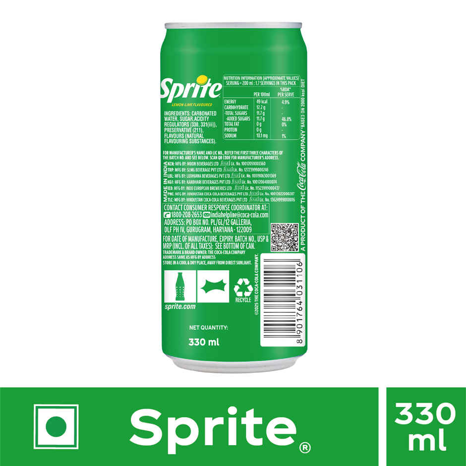 Sprite | Lemon-Lime Sparkling Soft Drink Can | The Coca-Cola Company