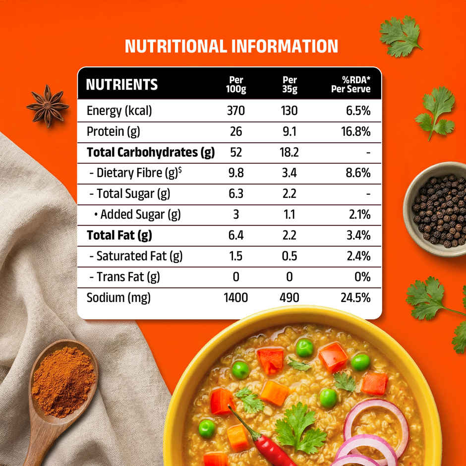 Pintola High Protein Masala Oats | 26 g Protein Magic Masala High Fiber Breakfast Cereal