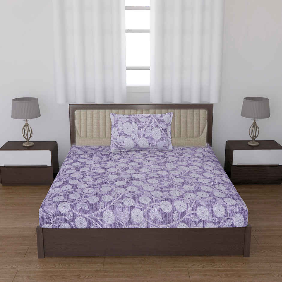 Status Value Single Bedsheet 150 cm X 200 cm Dsn 4 Dandelions Grey
