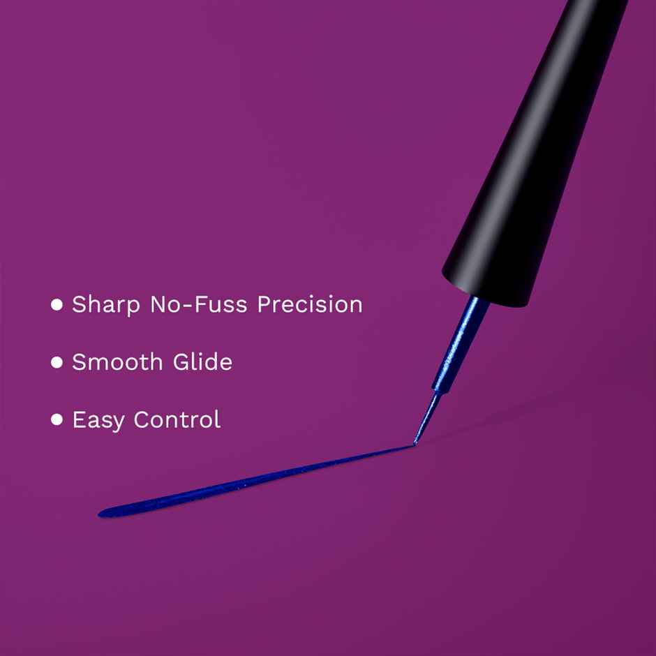 Pilgrim Oh The Drama - Blue Rebel Metallic Eyeliner Rich Vibrant Colour Water Resistant