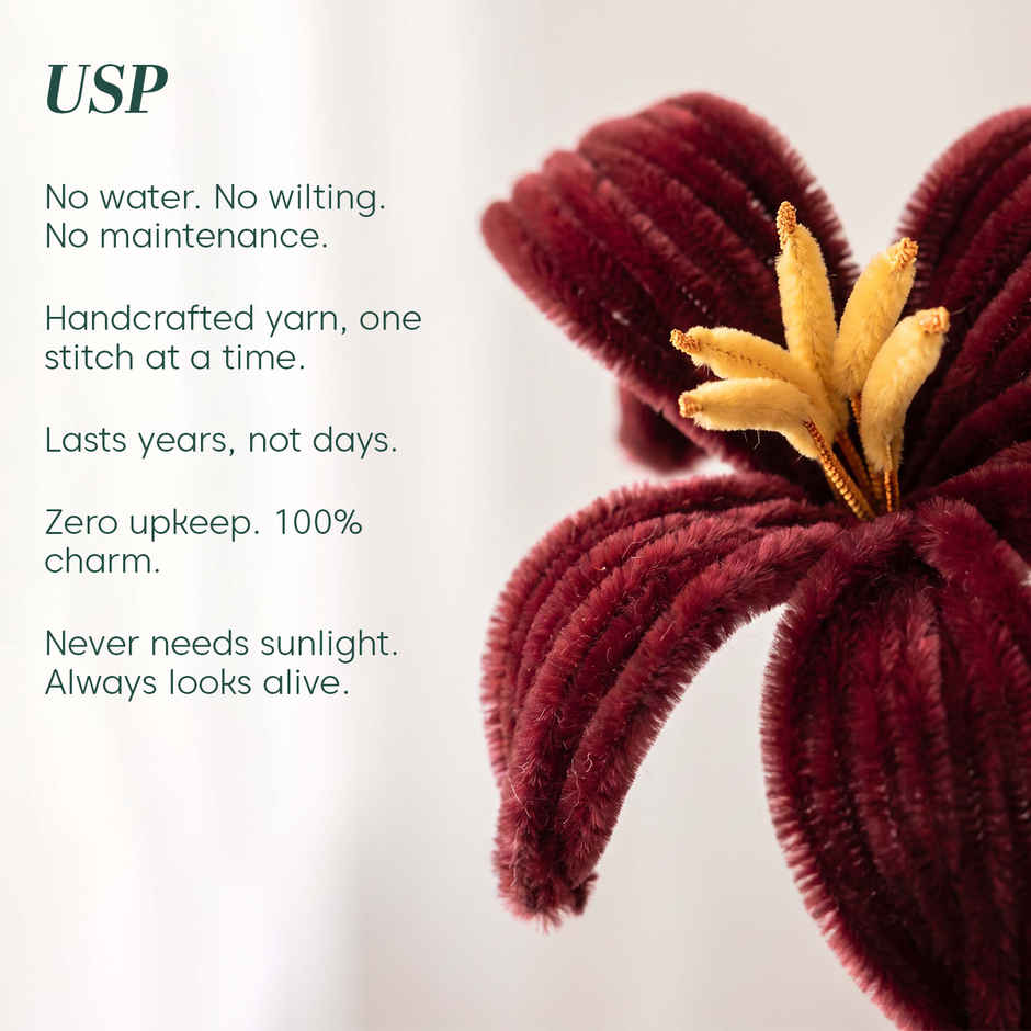Kyari Handmade Pink Lily Flower