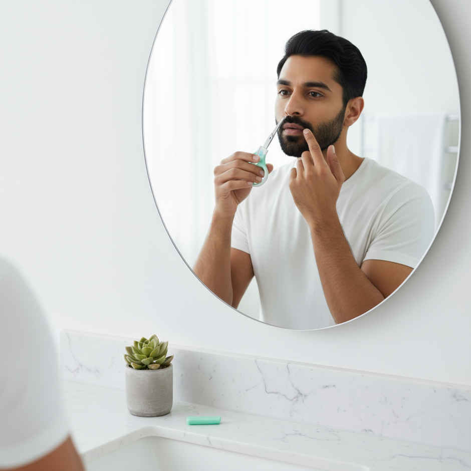 Midazzle Safety Scissor for Face - Precision Grooming Scissors with Rounded Tip |MISC5307