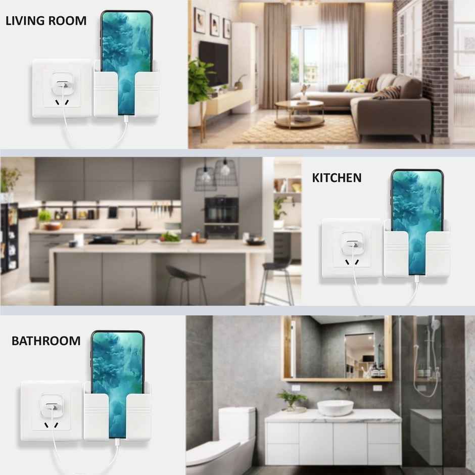 Perpetual Wall Mounted Organizer for Mobile, TV Remote Controls and Air Conditioner Remote Controls