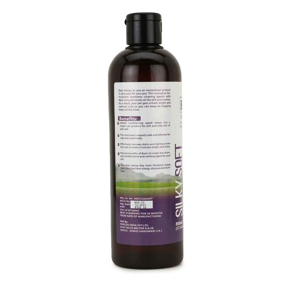 Basil Silky Soft Dog Shampoo with Basil Oil | Conditioning & Moisturizing | Bottle