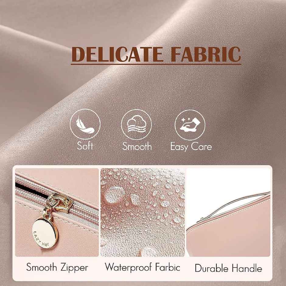 Lazer Travel Cosmetic Makeup Pouches for Women Travel Organizer Bag | Pink