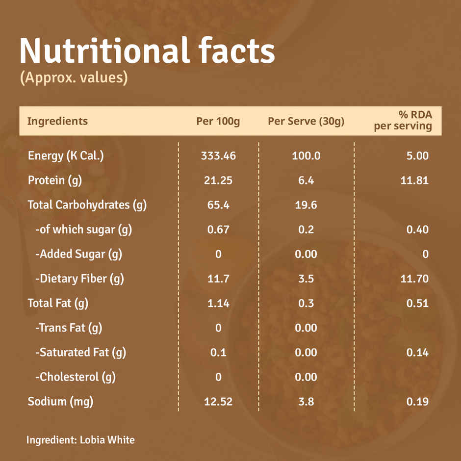 FarMart Pantry White Lobia | Unpolished Cowpea