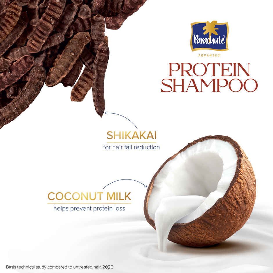 Parachute Advansed Hair Fall Control Protein Shampoo | Coconut Milk & Shikakai