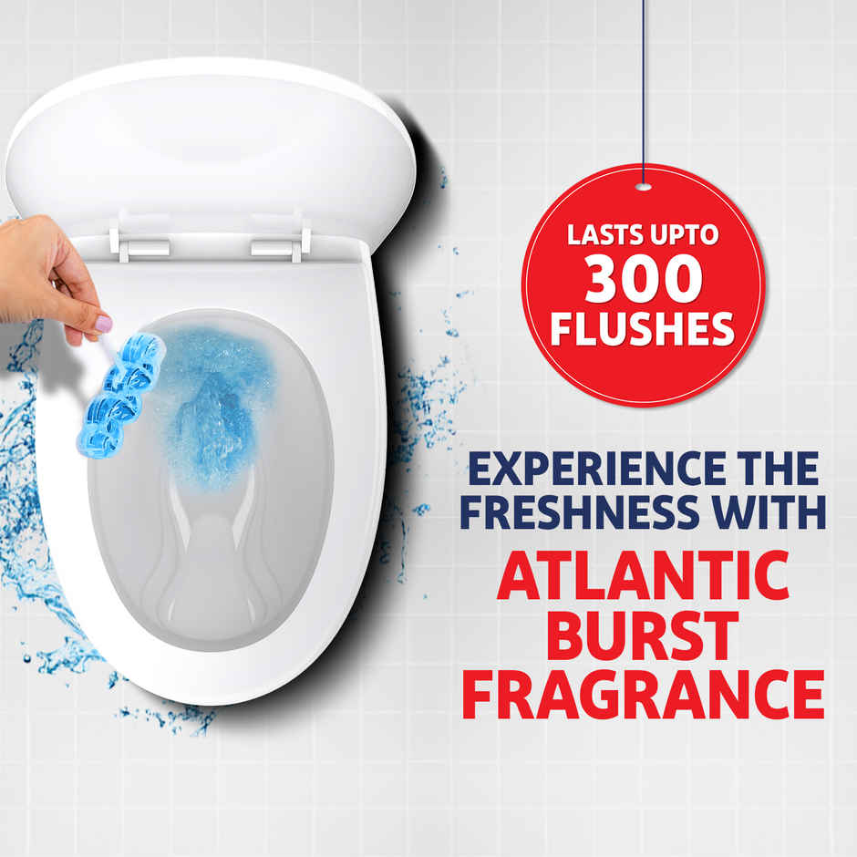 Harpic Atlantic Burst Power Fresh 6 Toilet Cleaner Rim Block