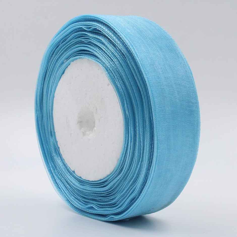 ABK Gift Ribbon Organza Role | 24 mm | 30 M | 1 Piece Roll (Colour May Vary)