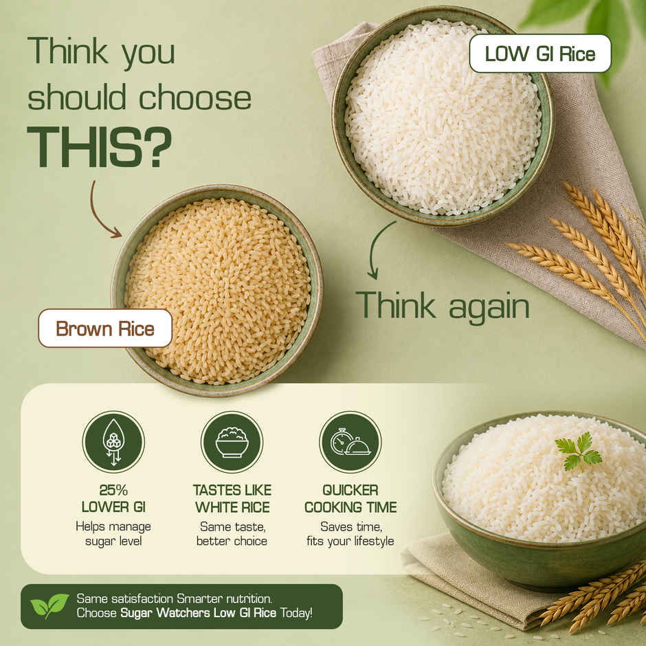 Sugar Watchers Low Gi White Rice - Diabetic Friendly Pouch
