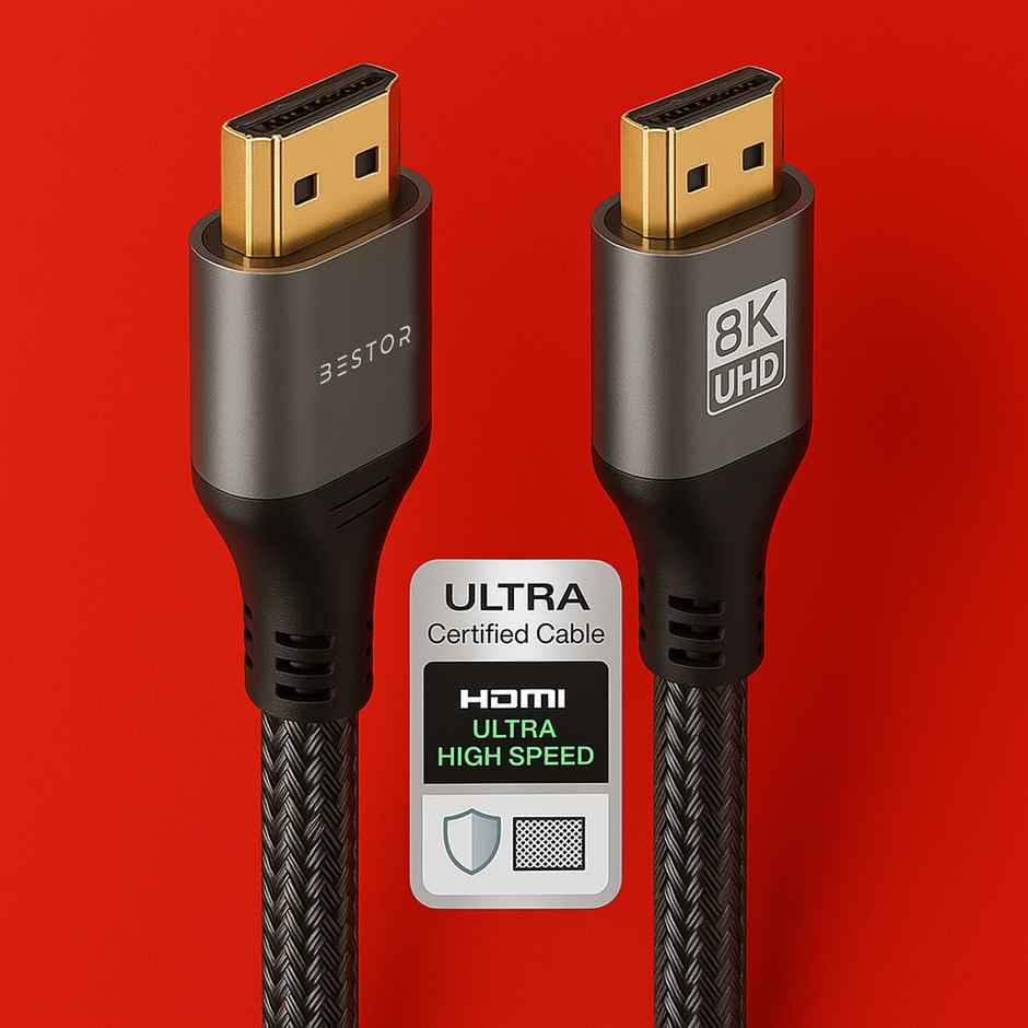 Bestor 8K Hdmi 2.1 48Gbps Ultra High Speed Hdmi Braided Cord-4K 120Hz 8K 60Hz(1.5M)