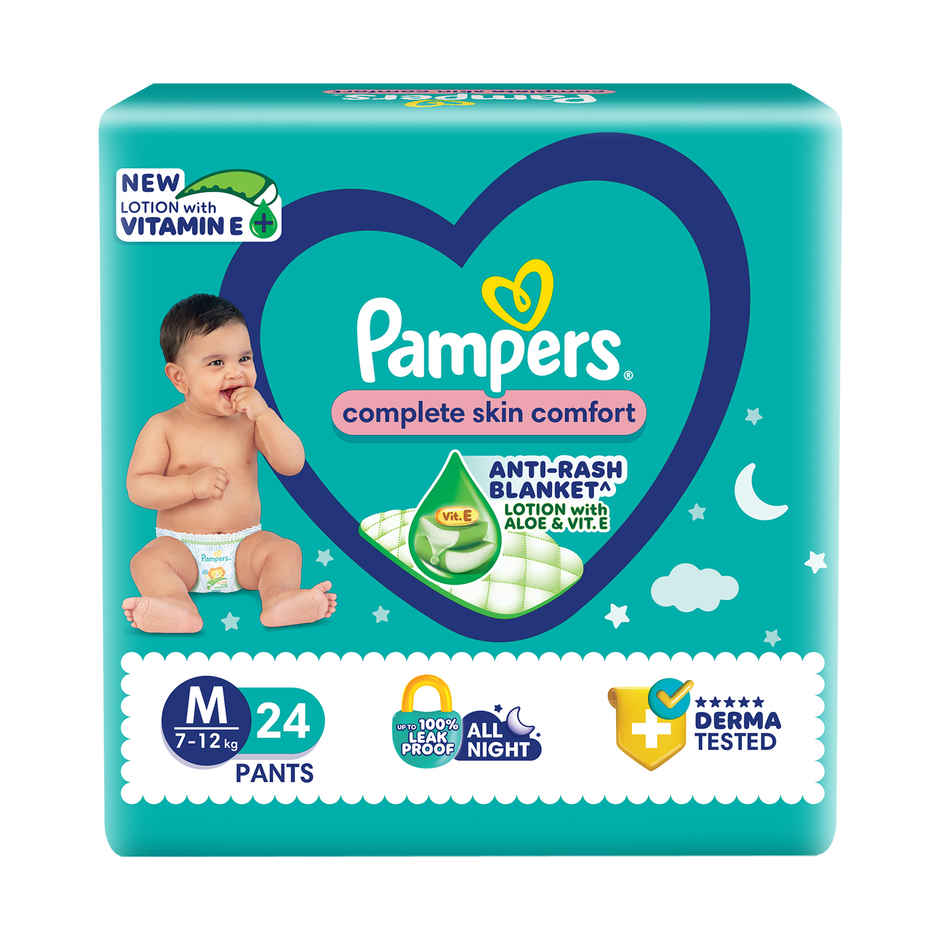 Pampers All Round Protection Baby Diapers | Pant Style | M | 24 pcs