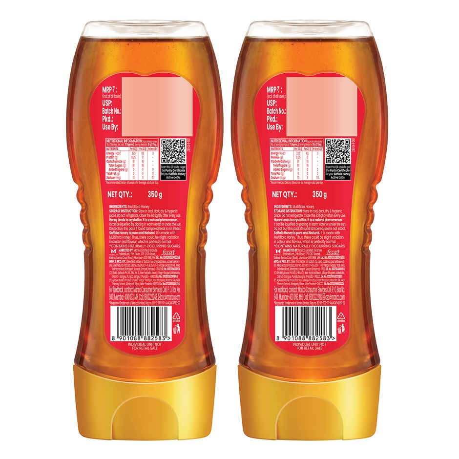 Saffola Honey Active, Made with Forest Honey, Pure Honey, No sugar adulteration