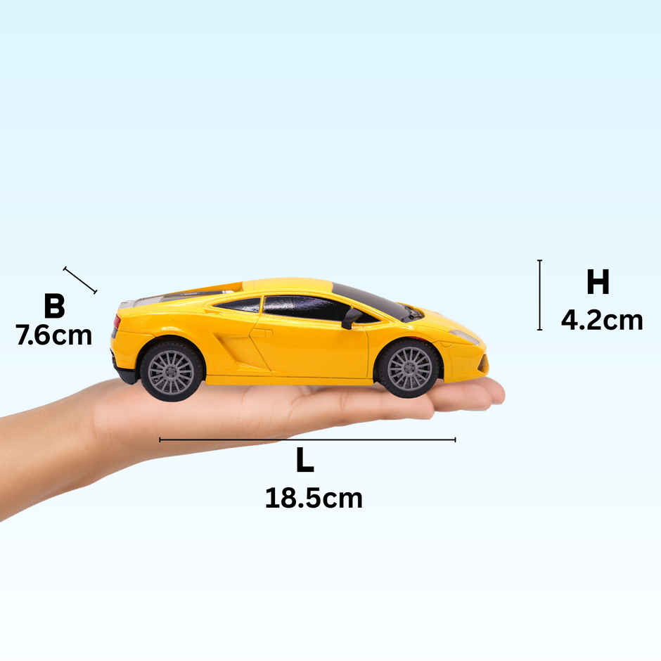 Race N Roll 1:24 Rechargeable Hi Speed Mini Remote Control Car - Lam Yellow