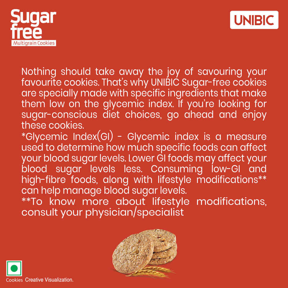 UNIBIC Sugar Free Multigrain Cookies