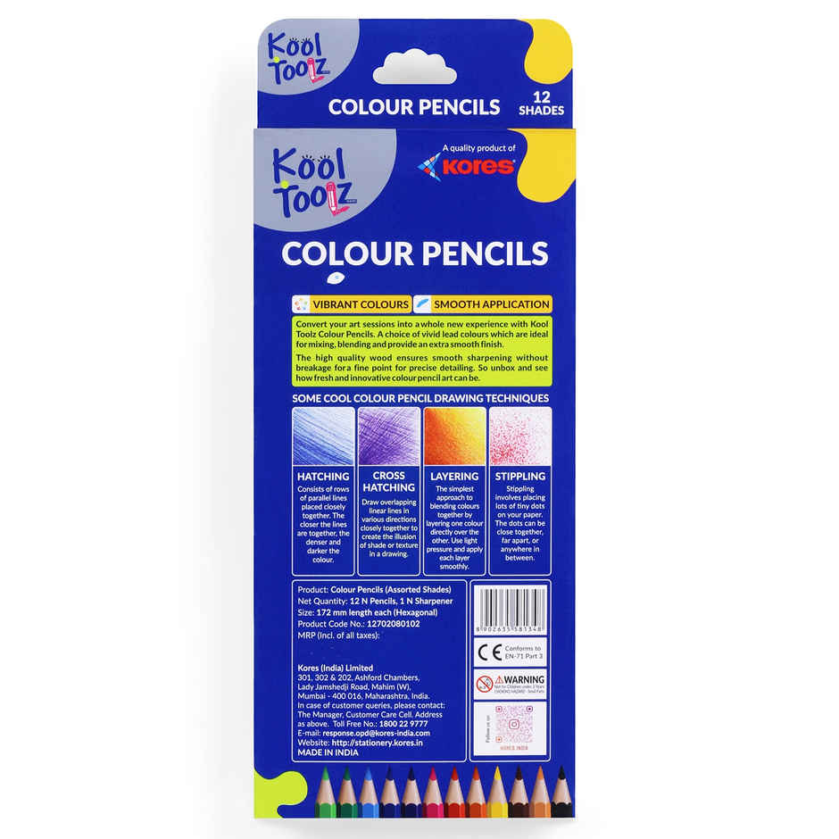 Kores 12 FS Wooden Colour Pencils